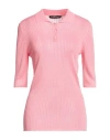 Antonella Rizza Woman Sweater Coral Size M Viscose In Red
