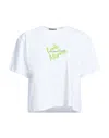 Antonella Rizza Woman T-shirt White Size L Modal, Cotton, Rubber In White