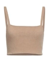 Antonella Rizza Woman Top Camel Size L Cashmere In Beige