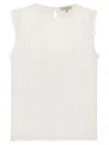Antonelli Firenze Adrien Linen Sleeveless Jumper In White