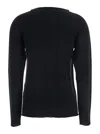 Antonelli Raw-edge Long-sleeve Sweater In Black