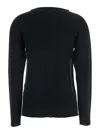 Antonelli Raw-edge Long-sleeve Sweater In Black