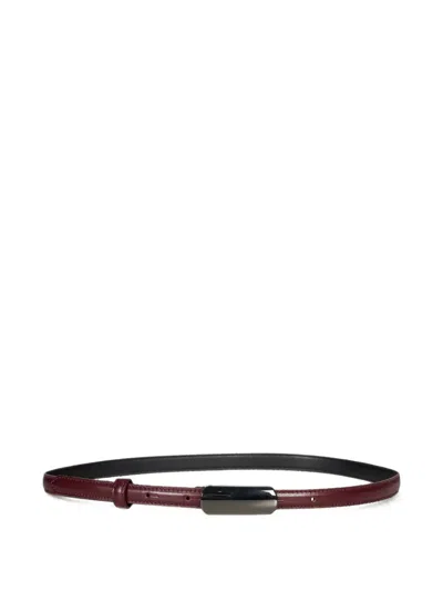 Antonelli Aldehyde Leather Buckle Belt In Burgundy