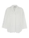 Antonelli 'alighieri' White Shirt With V Neck And Wide Sleeves In White