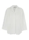 Antonelli 'alighieri' White Shirt With V Neck And Wide Sleeves In White