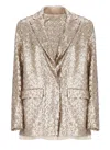 Antonelli All-over Paillettes Gold Blazer