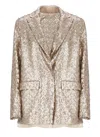 Antonelli All-over Paillettes Gold Blazer