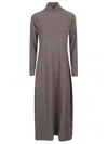 Antonelli High-neck Long-sleeved Dress In Gray