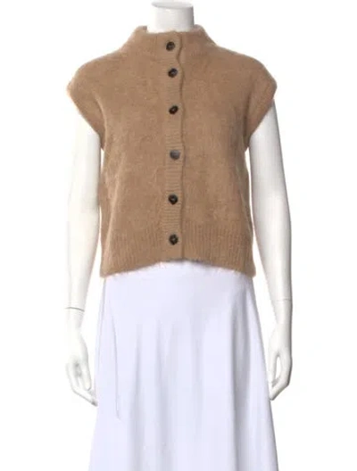 Pre-owned Antonelli Alpaca Mock Neck Sweater In Neutrals