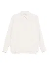Antonelli Fitted White Shirt With Concealed Button Placket In White