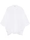 Antonelli 'alighieri' White Shirt With V Neck And Wide Sleeves In White