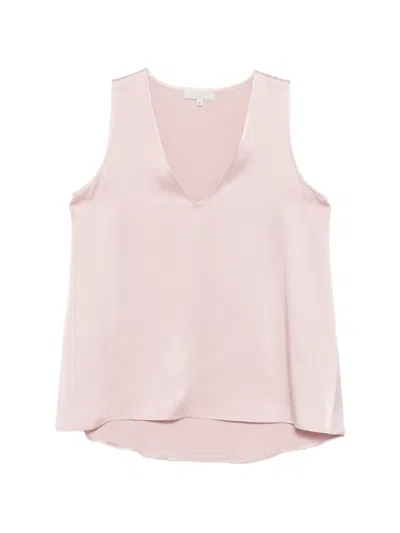 Antonelli Angelica V-neck Sleeveless Top In Pink