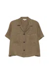 Antonelli 안나 헤링본 패턴 블라우스 In Brown