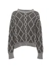 Antonelli Argyle-pattern Knitted Sweater In Black