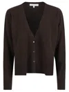 Antonelli V-neck Wool Cardigan In Brown