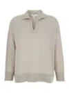 Antonelli V-neck Long-sleeve Knitted Sweater In Neutral