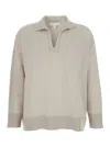 Antonelli V-neck Long-sleeve Knitted Sweater In Neutral