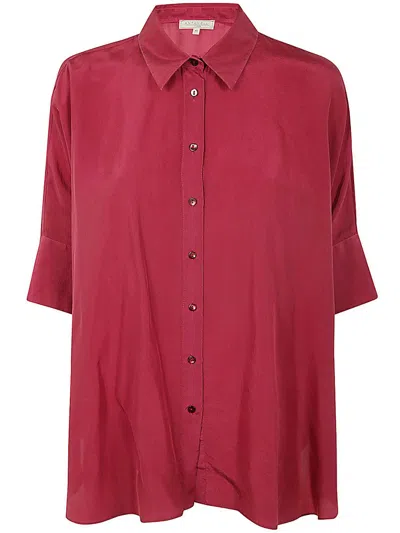 Antonelli Bassano Short Sleeves Oversized Shirt In Red