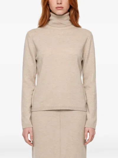 Antonelli Baviera Roll-neck Ribbed-trim Sweater In Neutral