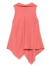 Antonelli Button-up Sleeveless Top In 粉色