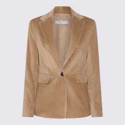 ANTONELLI BEIGE COTTON GRUMELLO BLAZER