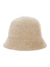 Antonelli Beige Hat With Brushed-effect In Faux Fur Woman In Sand