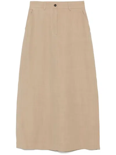 ANTONELLI ANTONELLI BEIGE IGLESIAS MAXI SKIRT