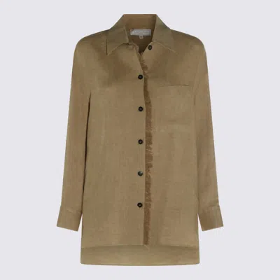Antonelli Beige Linen Shirt In Neutral