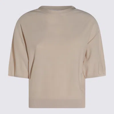 ANTONELLI ANTONELLI BEIGE LINEN T-SHIRT