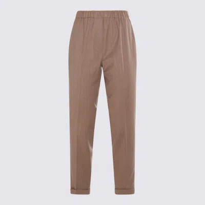 Antonelli Beige Wool Rosabla Pants In Brown