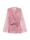 Antonelli Belted Jacket In Pink