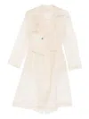 Antonelli Collar-buttoned Belted Trench Coat