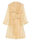 Antonelli Collar-buttoned Belted Trench Coat In Neutral