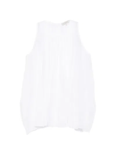 Antonelli Bermagotto Pleated Sleeveless Top In White