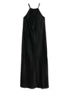 Antonelli Black Silk Blended Midi Dress