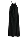 Antonelli Black Silk Blended Midi Dress