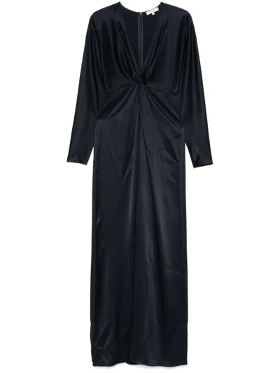 ANTONELLI BLUE 'LUCERNA' LONG DRESS LONG-SLEEVES