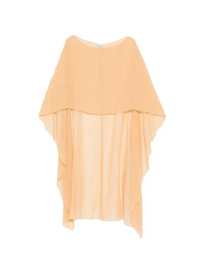 Antonelli Boat-neck Cape In Orange