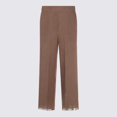 Antonelli Brown Linen Pants