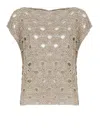 Antonelli Brown Orzowei Knit Top In Brown