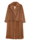 Antonelli Brown Tailored Coat With Structured Fit In Brown