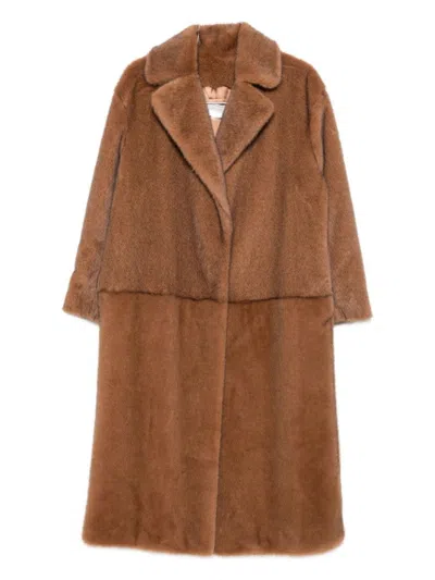 ANTONELLI BROWN TAILORED COAT WITH STRUCTURED FIT