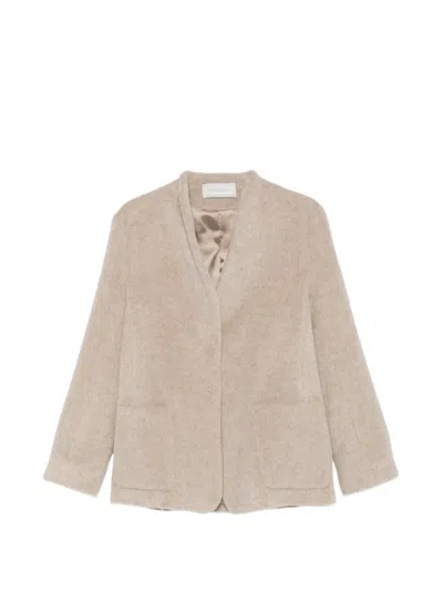 Antonelli Brushed-finish Patch-pocket Jacket In Neutral