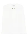 Antonelli Button-detailed Long-sleeve Tunic Top In White