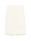 Antonelli Button Roll-up Shorts In Neutral