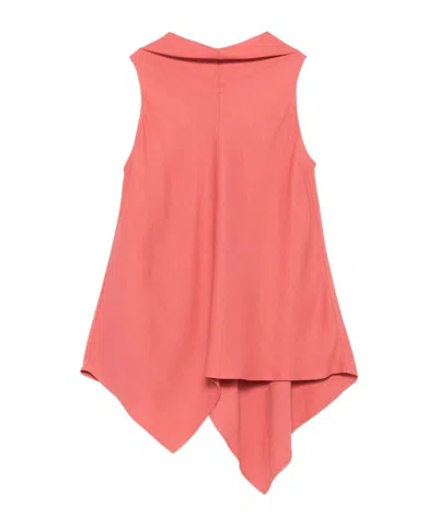 Antonelli Button-up Sleeveless Top In Pink