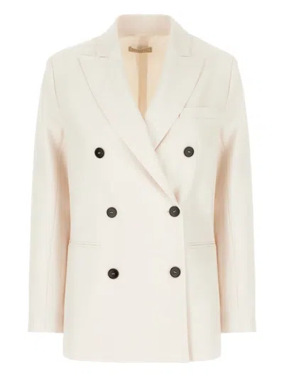 Antonelli Buttoned Blazer In Neutral