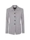 Antonelli Button-fastening Jacket In Gray