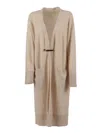 Antonelli Patch-pocket Cardigan In Gold