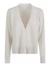 Antonelli Button Long-sleeved Sweater In White